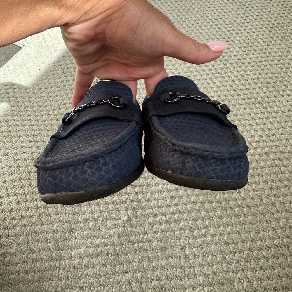 Steve Madden Boys Dark Blue Slip-On Loafers 12